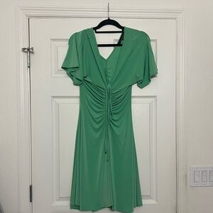 White House Black Market Green Midi Dress